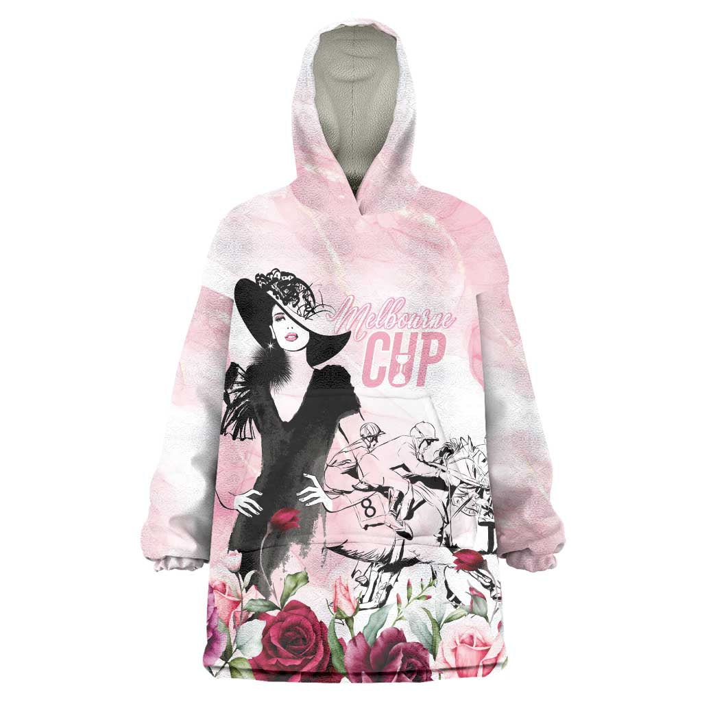 Melbourne Horse Racing Cup Pink Out Derby Wearable Blanket Hoodie - Aussie Hoodie