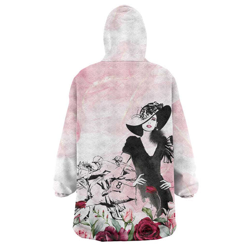 Melbourne Horse Racing Cup Pink Out Derby Wearable Blanket Hoodie - Aussie Hoodie