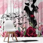 Melbourne Horse Racing Cup Pink Out Derby Window Curtain - Aussie Hoodie