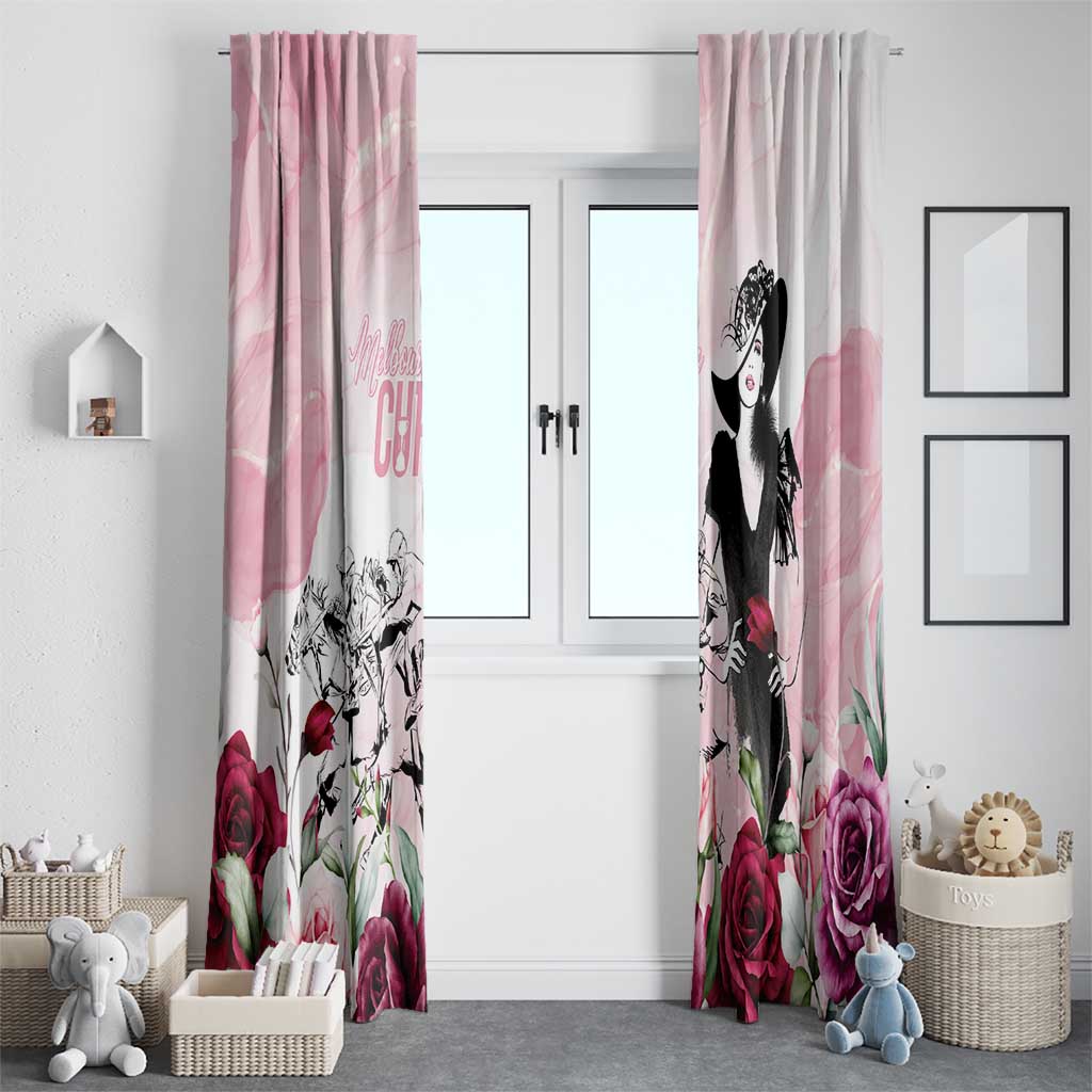 Melbourne Horse Racing Cup Pink Out Derby Window Curtain - Aussie Hoodie