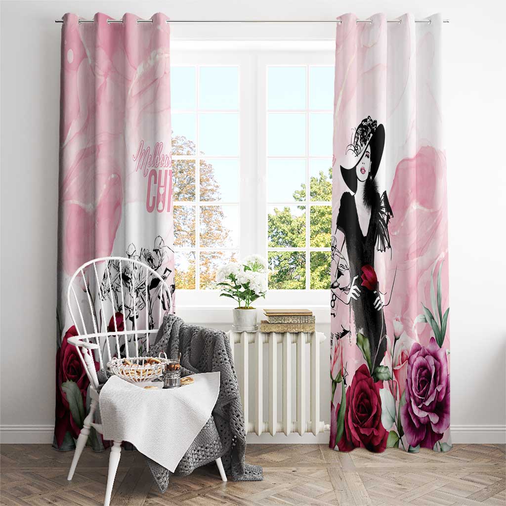 Melbourne Horse Racing Cup Pink Out Derby Window Curtain - Aussie Hoodie
