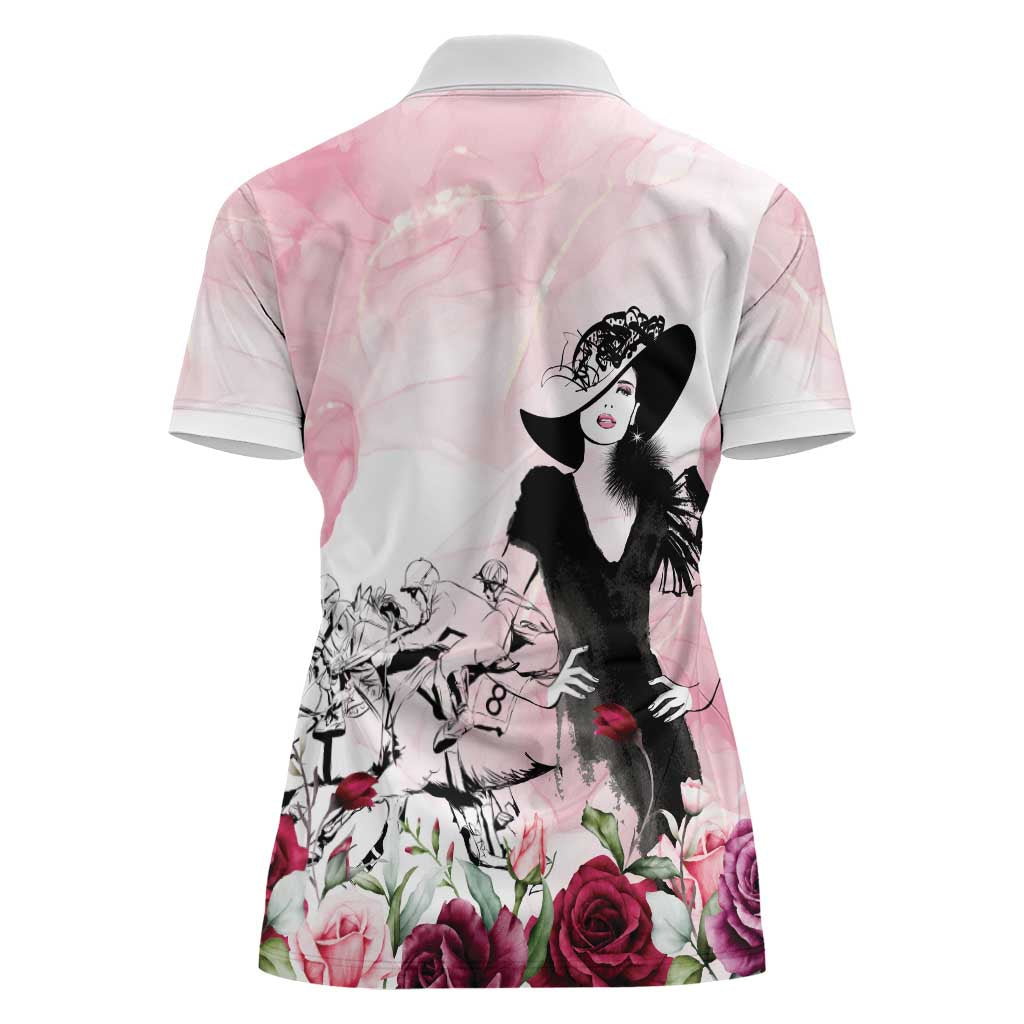 Melbourne Horse Racing Cup Pink Out Derby Women Polo Shirt - Aussie Hoodie