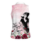 Melbourne Horse Racing Cup Pink Out Derby Women Sleeveless Polo Shirt - Aussie Hoodie