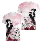 Melbourne Horse Racing Cup Pink Out Derby Women V-Neck T-Shirt - Aussie Hoodie