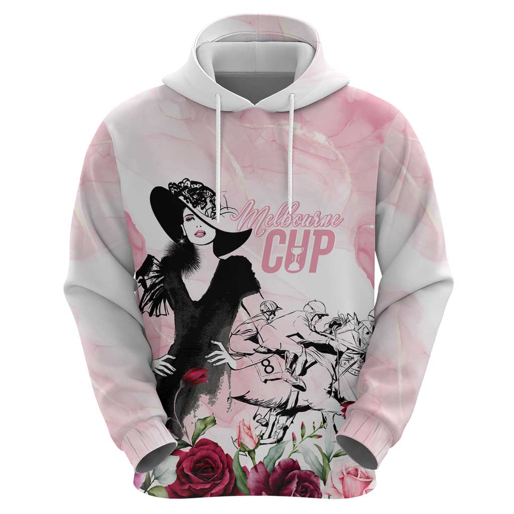 Melbourne Horse Racing Cup Pink Out Derby Zip Hoodie - Aussie Hoodie