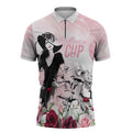 Melbourne Horse Racing Cup Pink Out Derby Zipper Polo Shirt - Aussie Hoodie