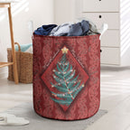 Aotearoa Maori Mangopare Meri Kirihimete Laundry Basket Christmas Fern