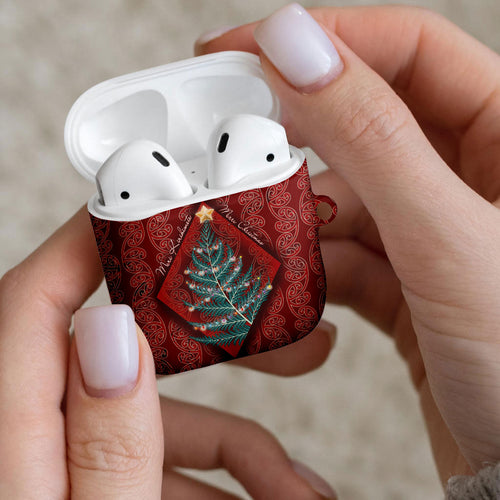 Aotearoa Maori Mangopare Meri Kirihimete AirPods Case Christmas Fern