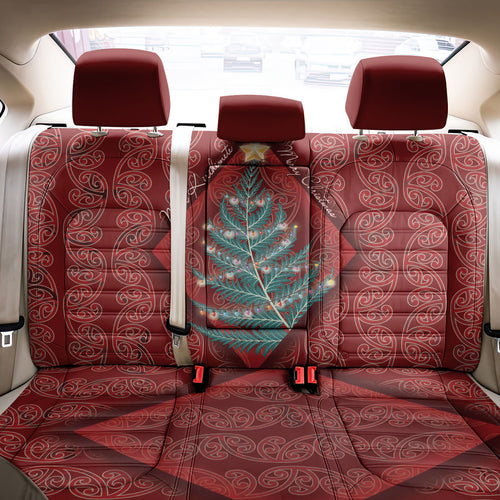 Aotearoa Maori Mangopare Meri Kirihimete Back Car Seat Cover Christmas Fern