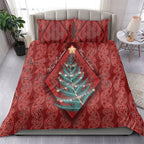 Aotearoa Maori Mangopare Meri Kirihimete Bedding Set Christmas Fern