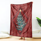 Aotearoa Maori Mangopare Meri Kirihimete Blanket Christmas Fern