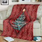 Aotearoa Maori Mangopare Meri Kirihimete Blanket Christmas Fern