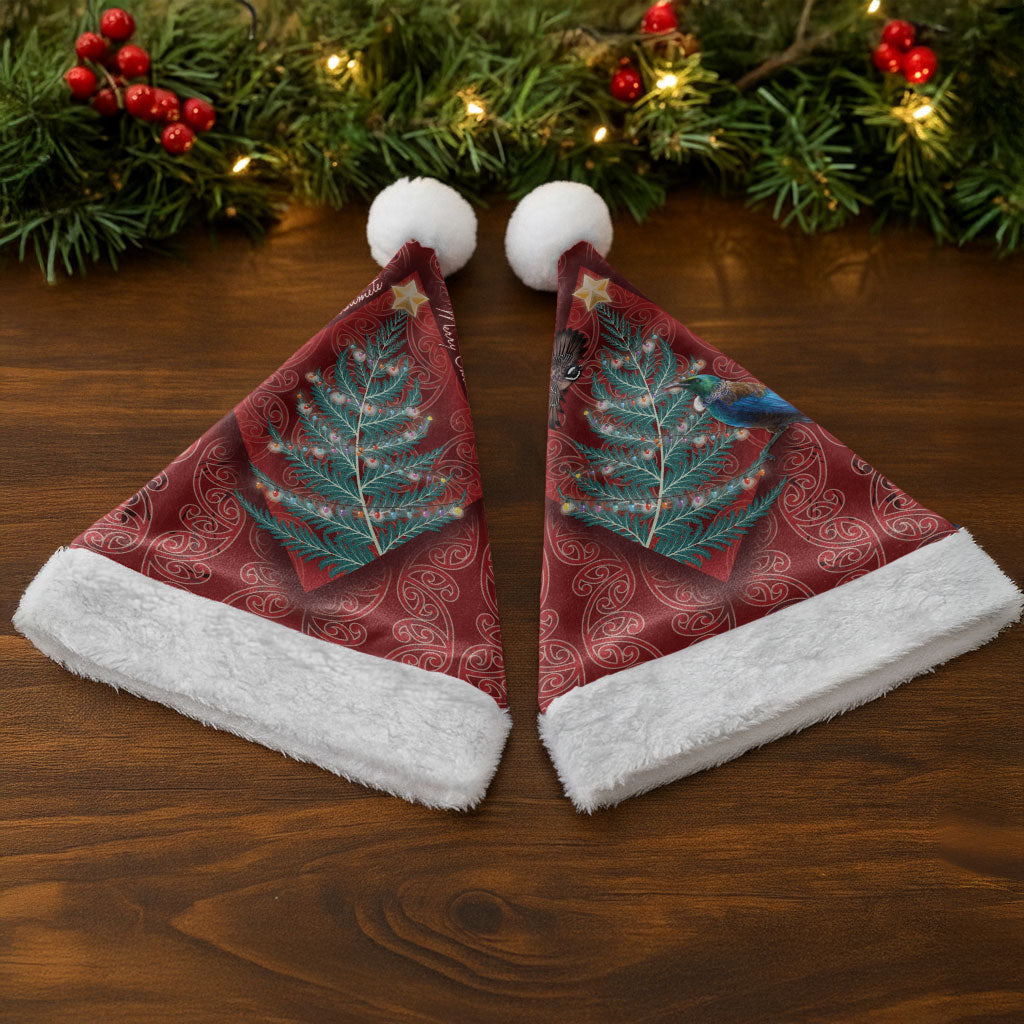 Aotearoa Maori Mangopare Meri Kirihimete Christmas Santa Hat Christmas Fern