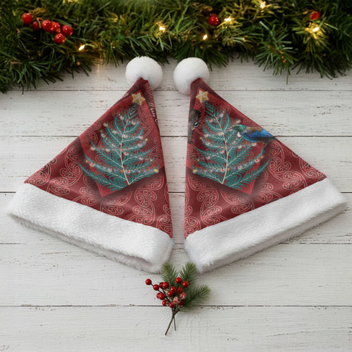 Aotearoa Maori Mangopare Meri Kirihimete Christmas Santa Hat Christmas Fern