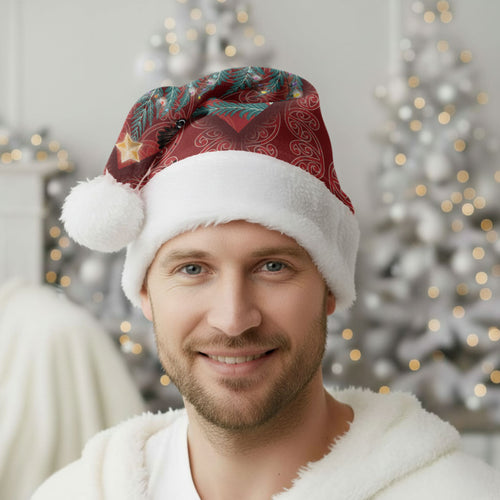 Aotearoa Maori Mangopare Meri Kirihimete Christmas Santa Hat Christmas Fern