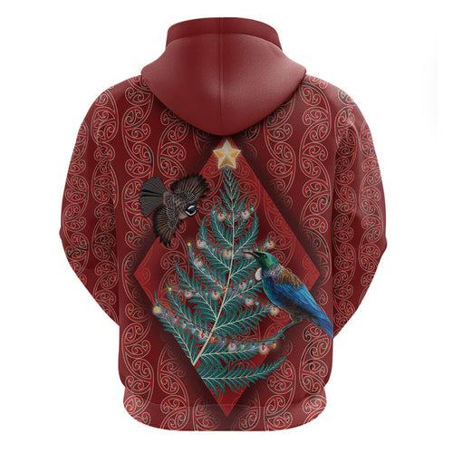 Aotearoa Maori Mangopare Meri Kirihimete Hoodie Christmas Fern