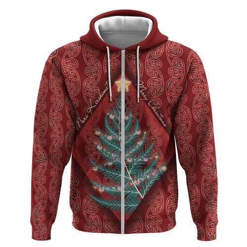 Aotearoa Maori Mangopare Meri Kirihimete Hoodie Christmas Fern