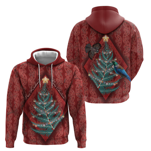 Aotearoa Maori Mangopare Meri Kirihimete Hoodie Christmas Fern