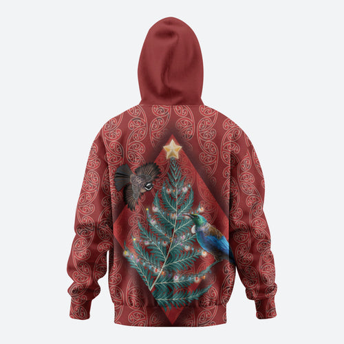 Aotearoa Maori Mangopare Meri Kirihimete Hoodie Christmas Fern