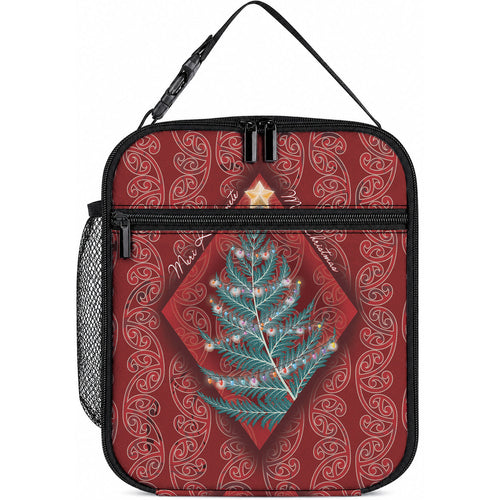 Aotearoa Maori Mangopare Meri Kirihimete Lunch Bag Christmas Fern