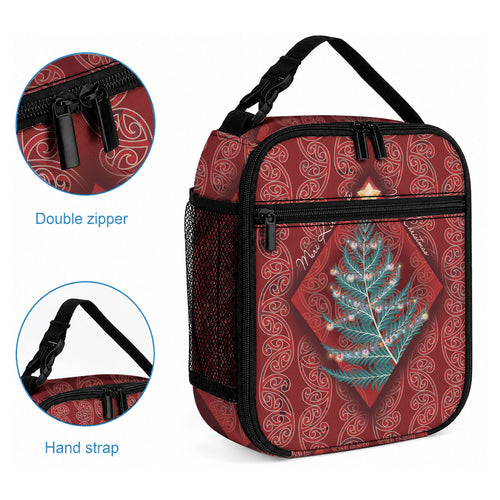 Aotearoa Maori Mangopare Meri Kirihimete Lunch Bag Christmas Fern