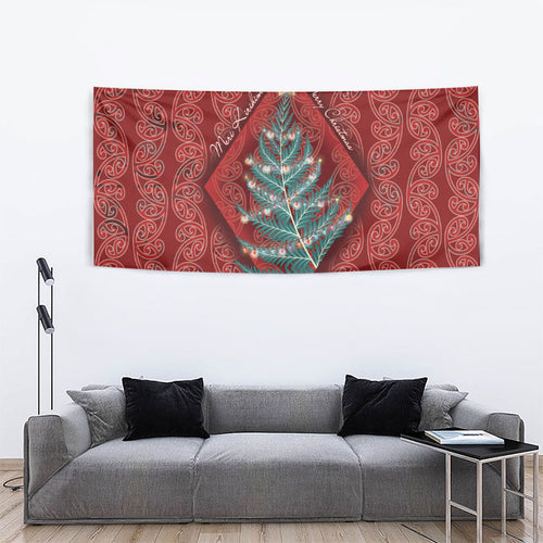 Aotearoa Maori Mangopare Meri Kirihimete Tapestry Christmas Fern