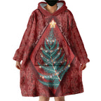 Aotearoa Maori Mangopare Meri Kirihimete Wearable Blanket Hoodie Christmas Fern