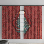 Aotearoa Maori Mangopare Meri Kirihimete Window Curtain Christmas Fern