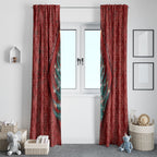 Aotearoa Maori Mangopare Meri Kirihimete Window Curtain Christmas Fern