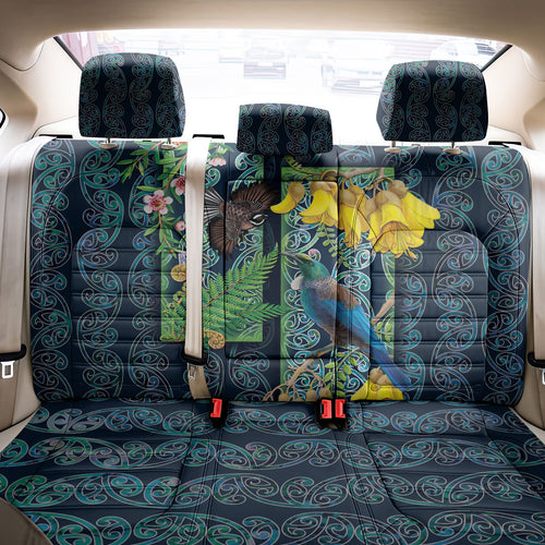 Aotearoa Maori Mangopare Christmas Back Car Seat Cover Pikawakawa and Tui