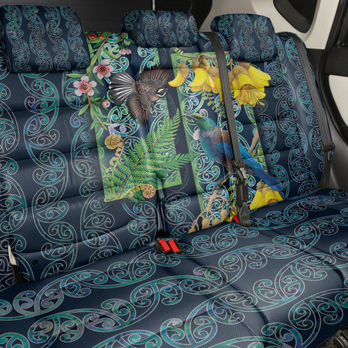 Aotearoa Maori Mangopare Christmas Back Car Seat Cover Pikawakawa and Tui