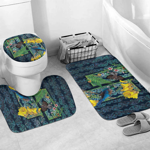Aotearoa Maori Mangopare Christmas Bathroom Set Pikawakawa and Tui