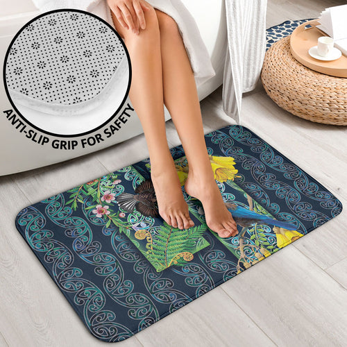 Aotearoa Maori Mangopare Christmas Bathroom Set Pikawakawa and Tui