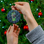 Aotearoa Maori Mangopare Christmas Ceramic Ornament Pikawakawa and Tui