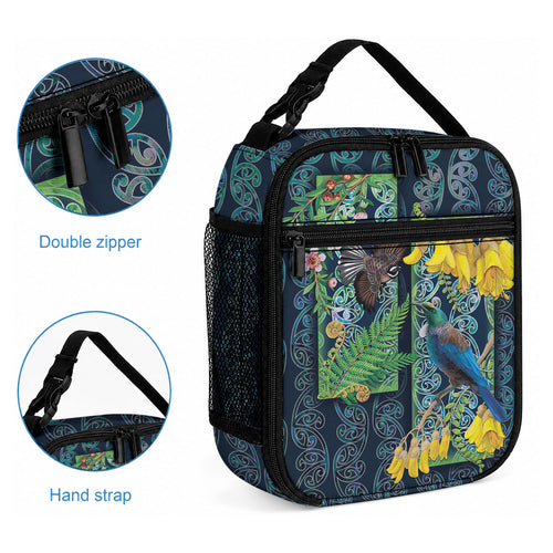 Aotearoa Maori Mangopare Christmas Lunch Bag Pikawakawa and Tui