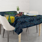 Aotearoa Maori Mangopare Christmas Tablecloth Pikawakawa and Tui