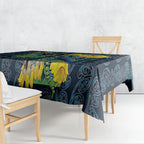 Aotearoa Maori Mangopare Christmas Tablecloth Pikawakawa and Tui