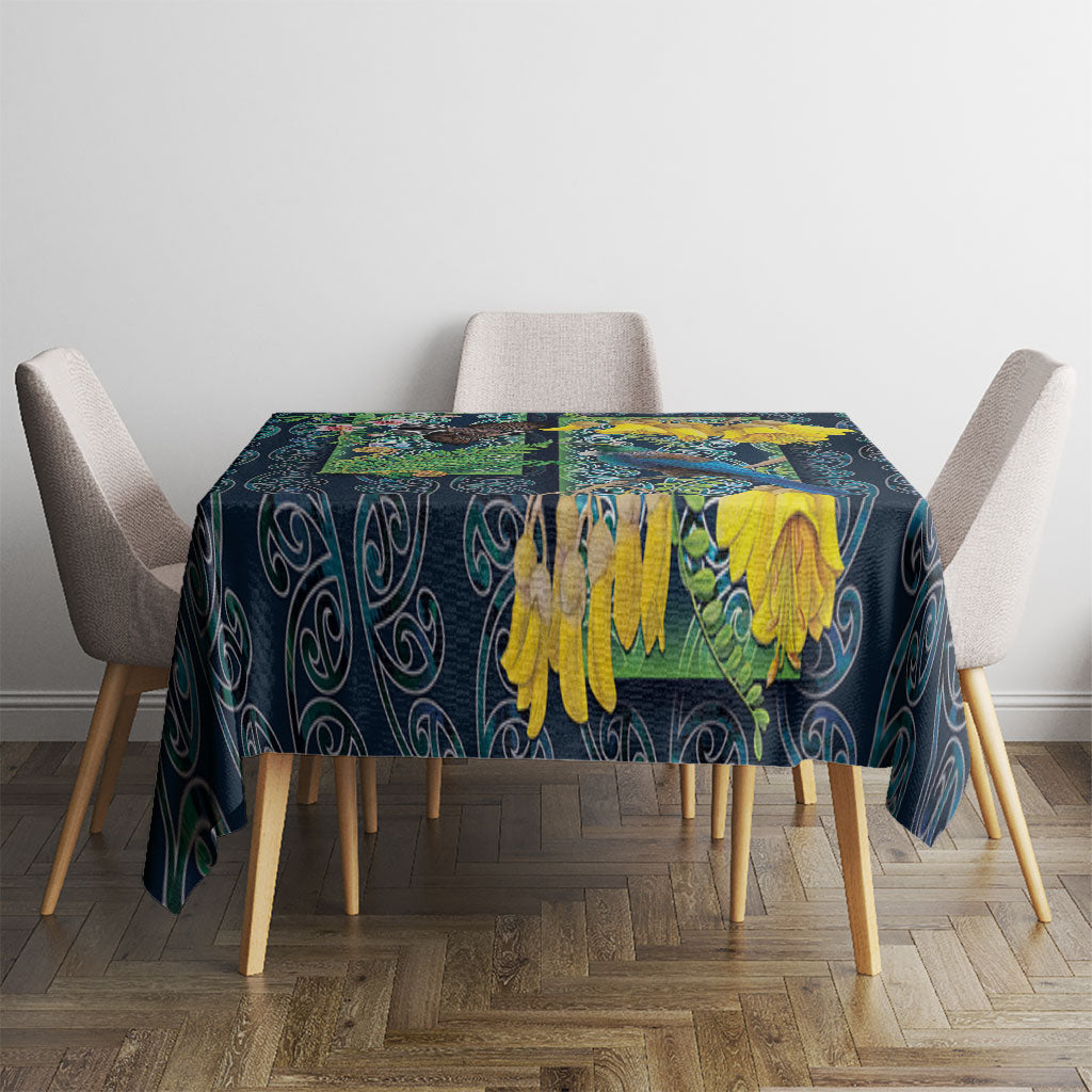 Aotearoa Maori Mangopare Christmas Tablecloth Pikawakawa and Tui