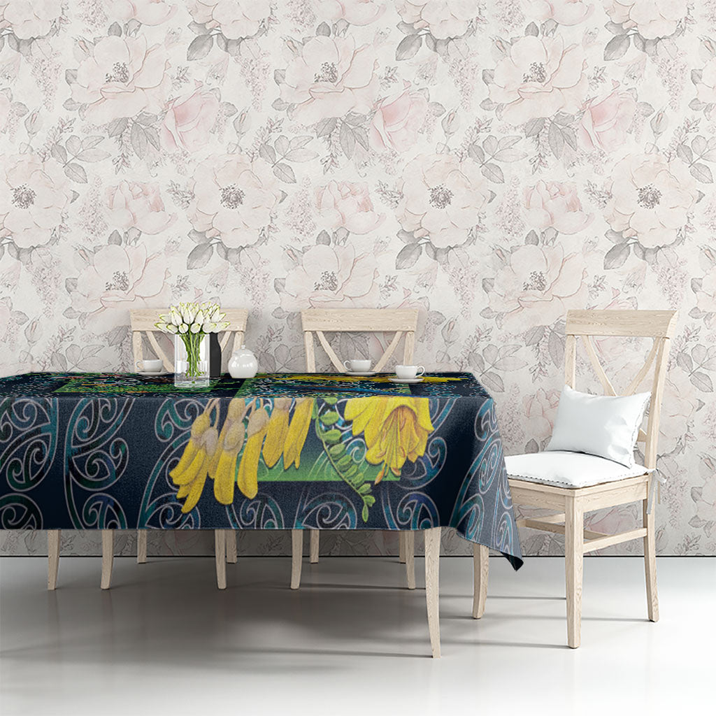 Aotearoa Maori Mangopare Christmas Tablecloth Pikawakawa and Tui