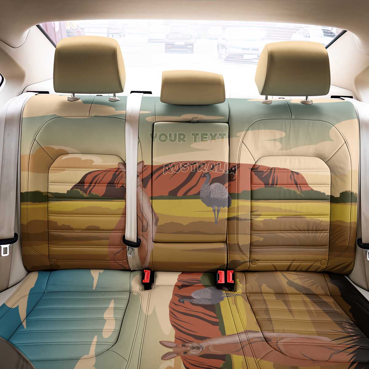 Australia Personalized Back Car Seat Cover Uluru Scenery