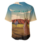 Australia Personalized Baseball Jersey Uluru Scenery