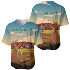Australia Personalized Baseball Jersey Uluru Scenery