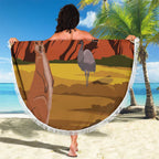 Australia Personalized Beach Blanket Uluru Scenery