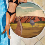 Australia Personalized Beach Blanket Uluru Scenery
