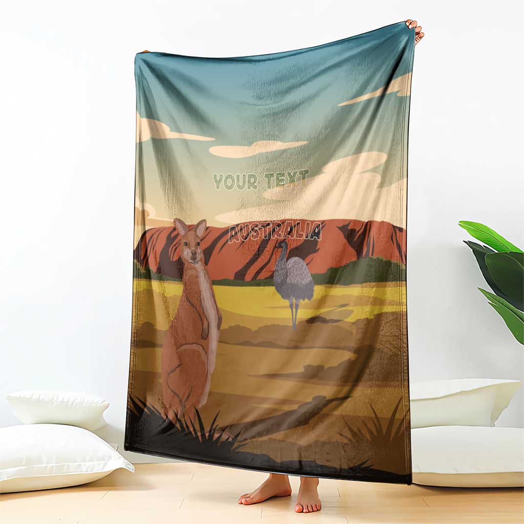 Australia Personalized Blanket Uluru Scenery