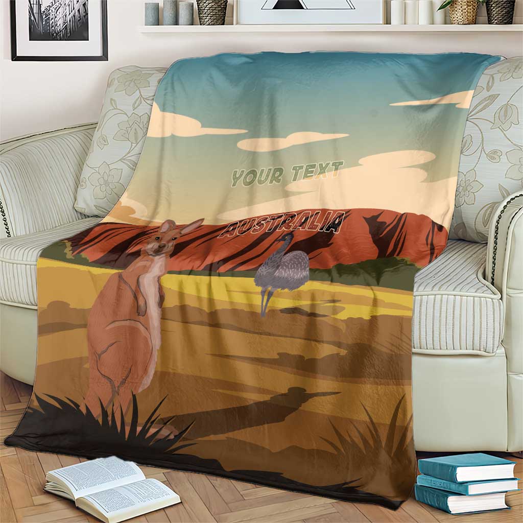 Australia Personalized Blanket Uluru Scenery