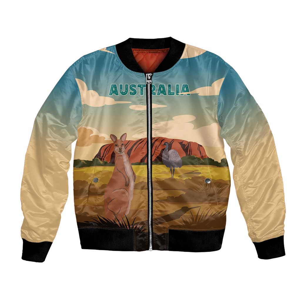 Australia Personalized Bomber Jacket Uluru Scenery
