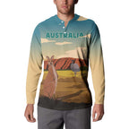 Australia Personalized Button Sweatshirt Uluru Scenery