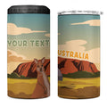 Australia Personalized 4 in 1 Can Cooler Tumbler Uluru Scenery