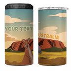 Australia Personalized 4 in 1 Can Cooler Tumbler Uluru Scenery